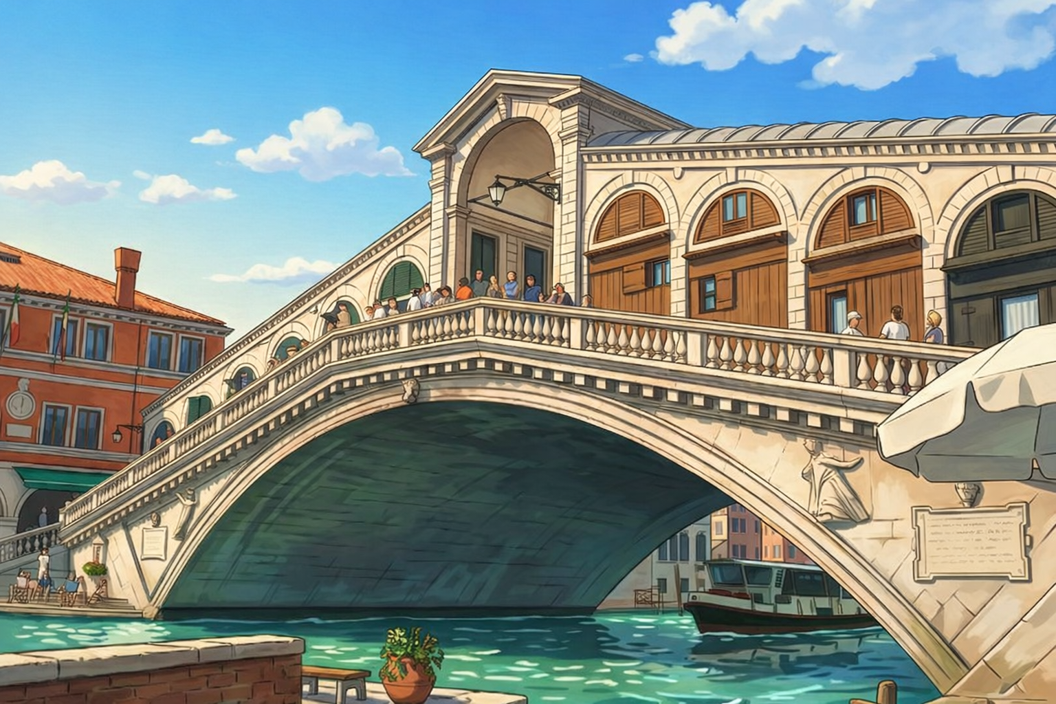 橋梁のダイナミックな眺望